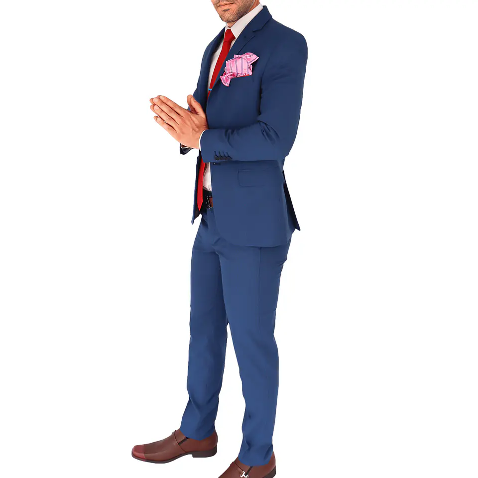 Traje Clásico Azul Medio 2