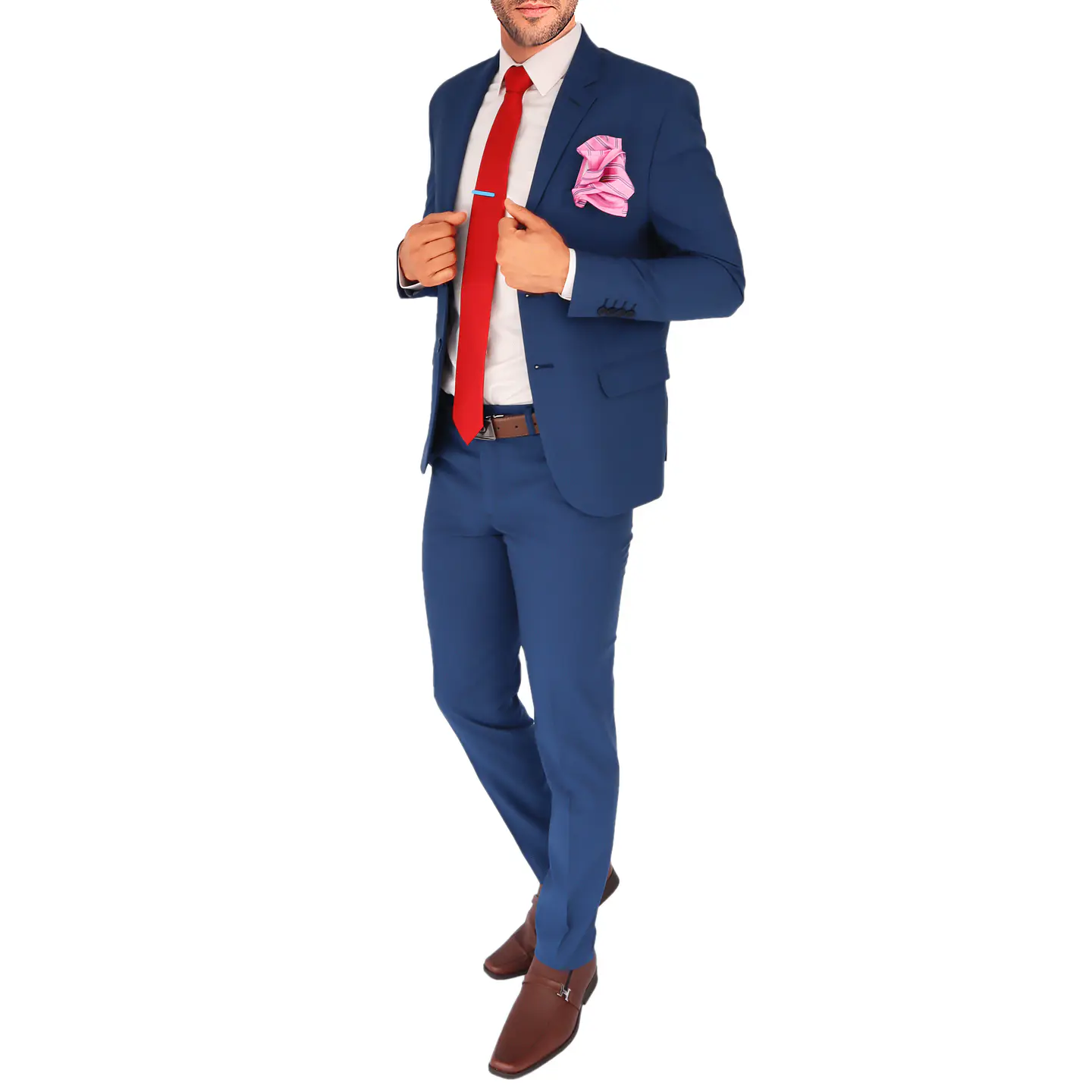 Traje Clásico Azul Medio 3