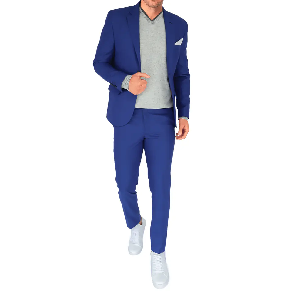Traje Clásico Azul Cobalto 2