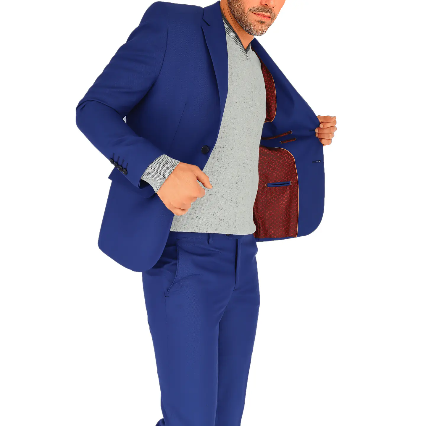 Traje Clásico Azul Cobalto 4