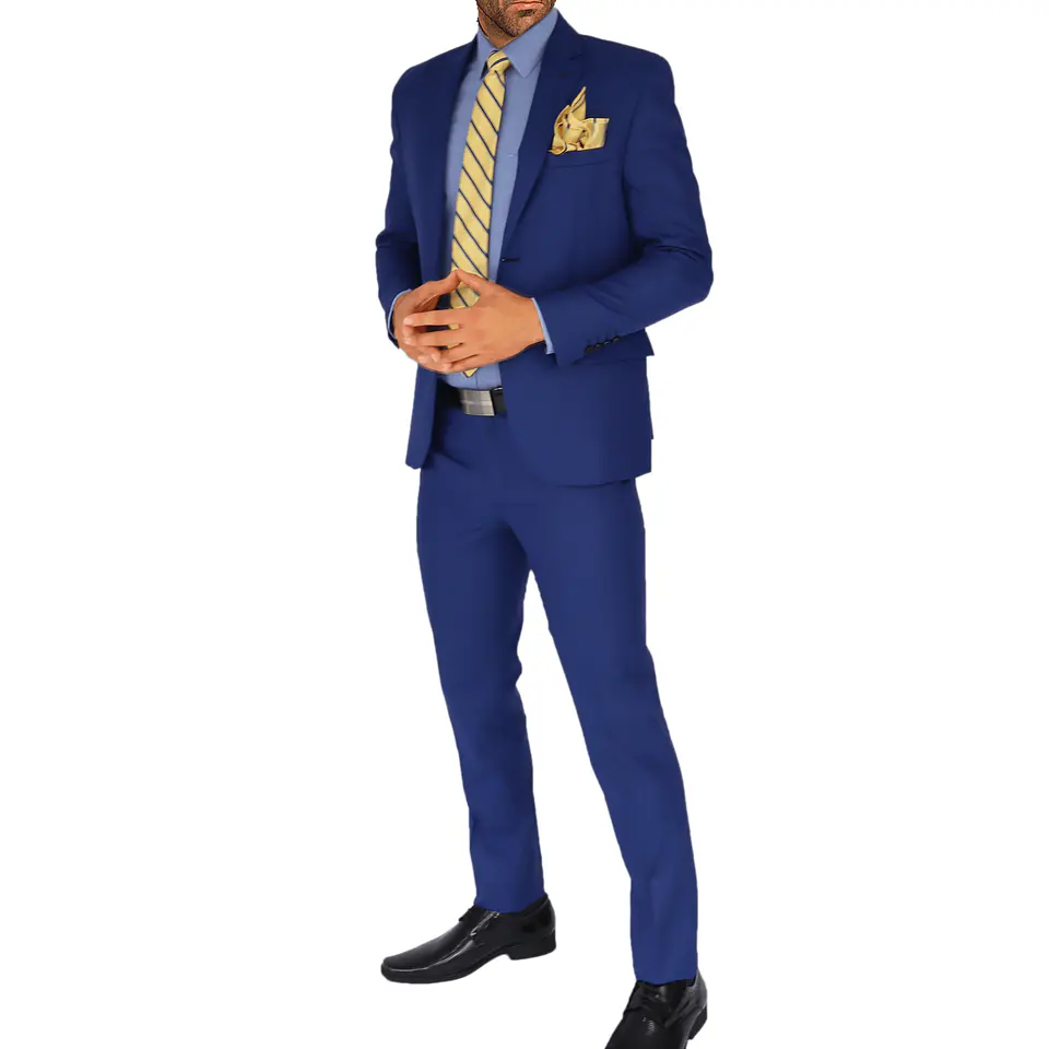 Traje Clásico Azul Cobalto 3