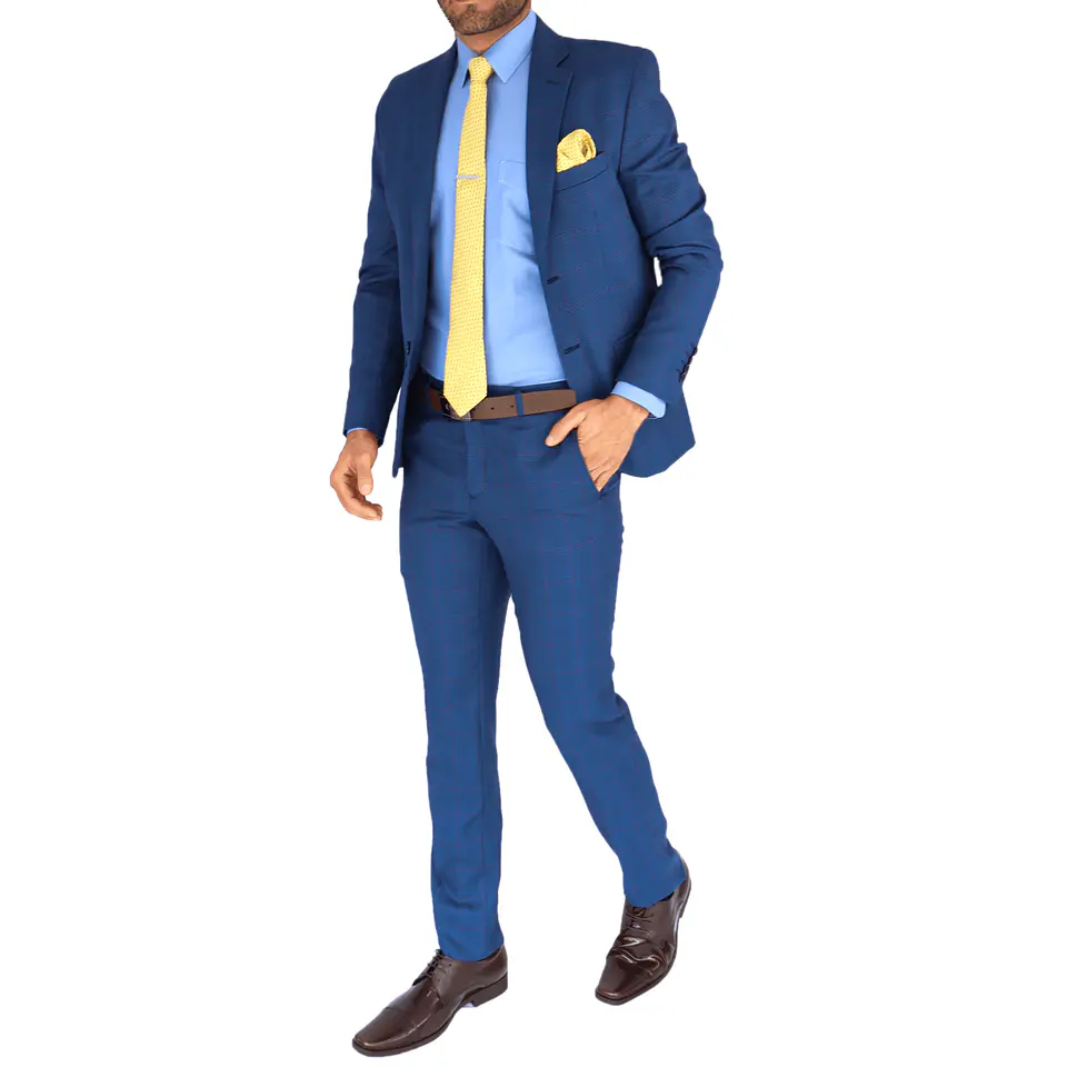 Traje Clásico Azul Cobalto 3