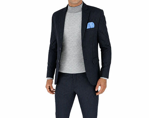 Traje a Rayas Negro