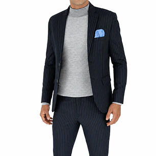 Traje a Rayas Negro