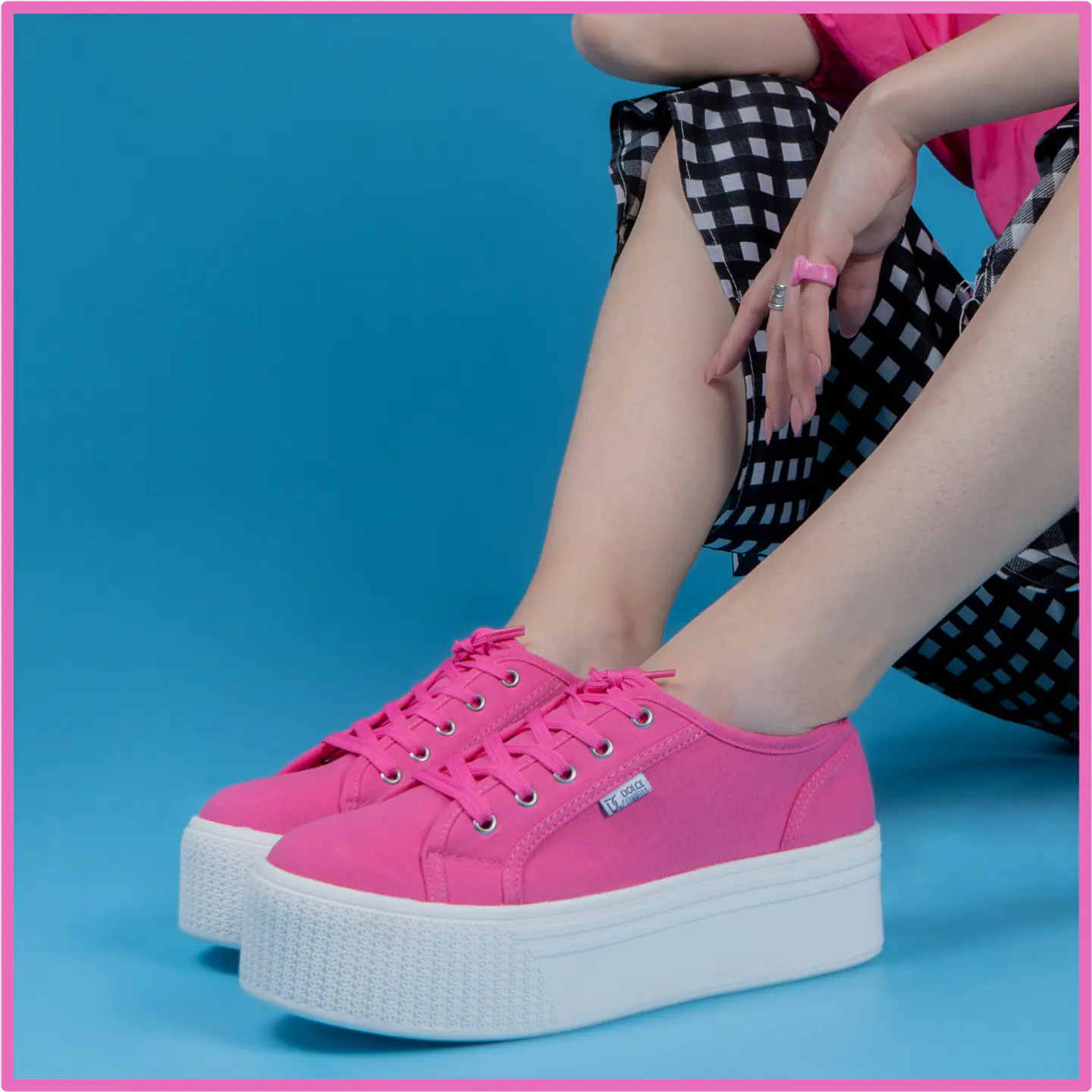 Zapatilla Lona 2105 Fucsia 1