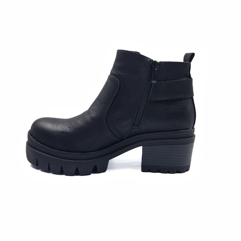  BOTIN MUJER 0073 NEGRO  PU HEBILLA 