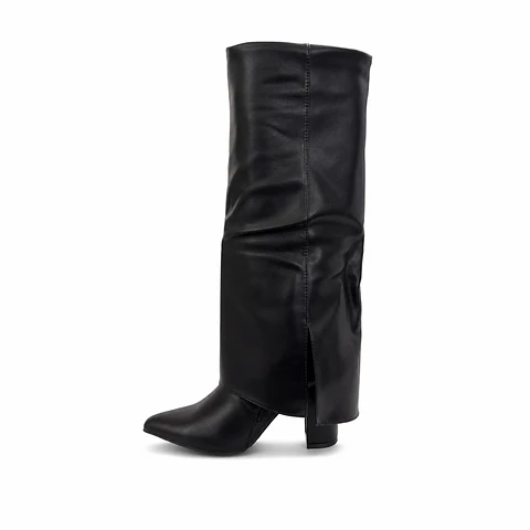 BOTA MUJER PU NEGRO POL 3 HEB