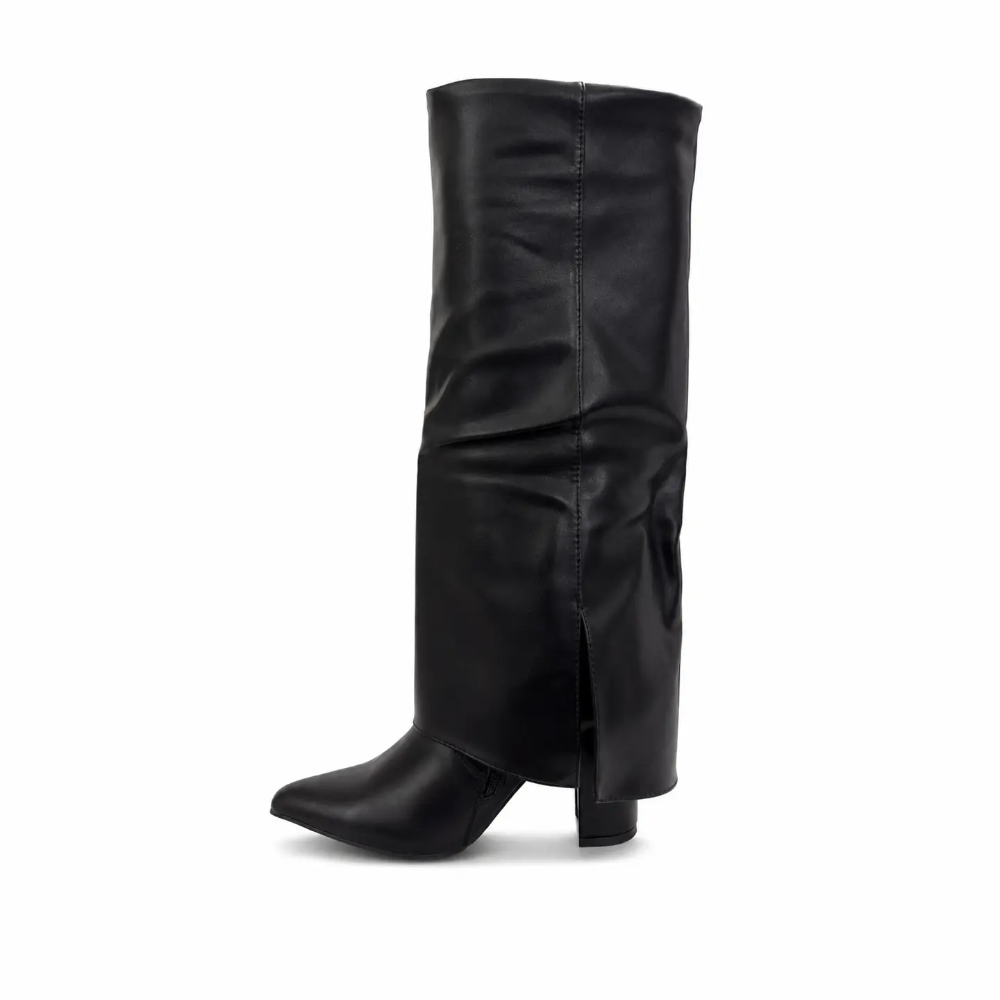 BOTA MUJER PU NEGRO POL 3 HEB 2