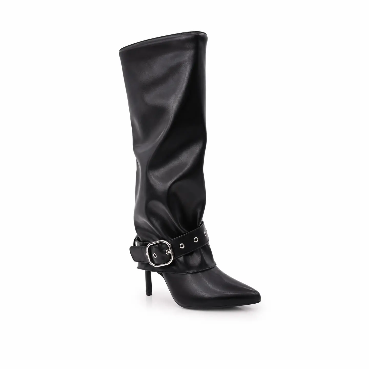 BOTA MUJER PU NEGRO POL 1H TA F 2