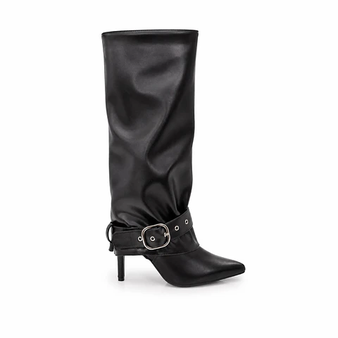 BOTA MUJER PU NEGRO POL 1H TA F