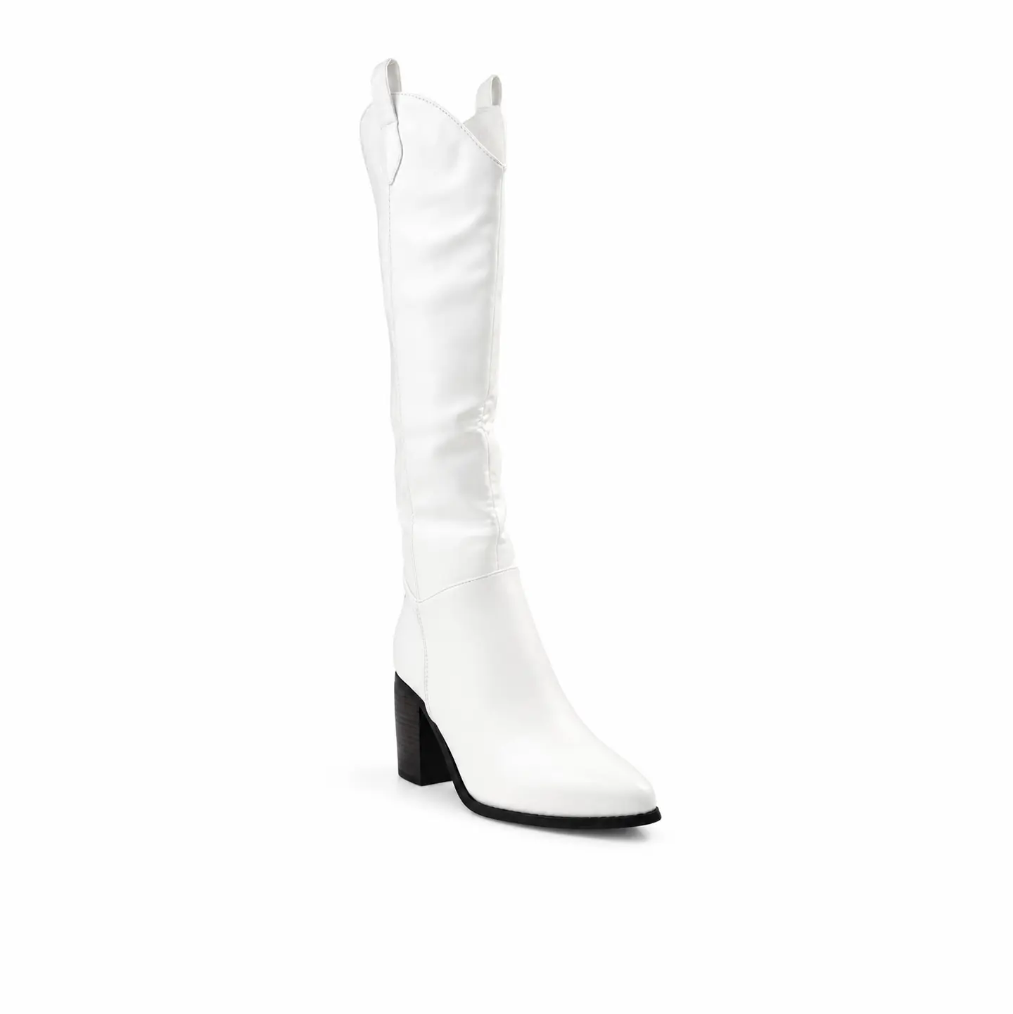 BOTA MUJER PU BLANCO TACON 2