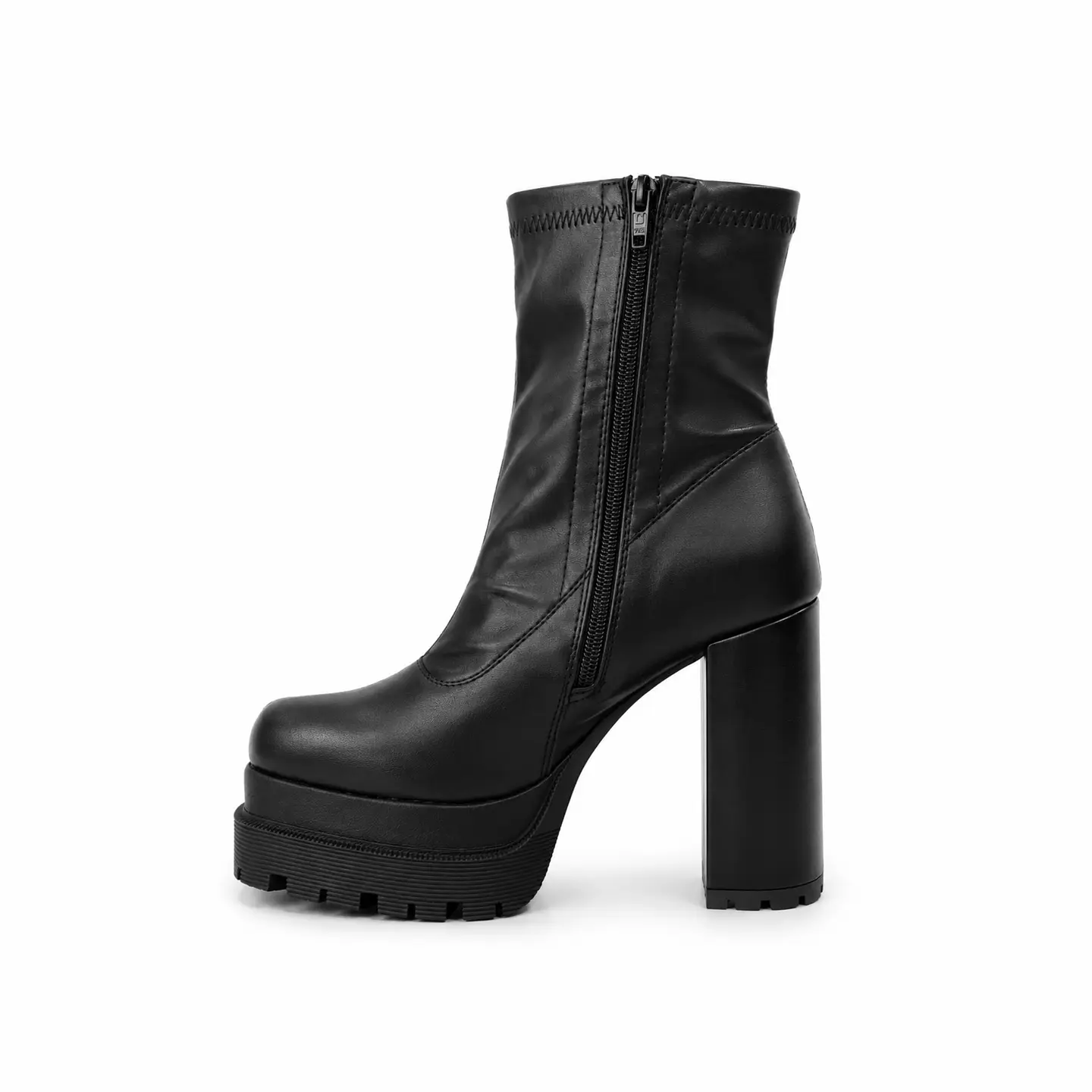 BOTIN MUJER PU NEGRO TACON 2