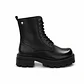 BOTIN MUJER PU NEGRO CORDON - Miniatura 1