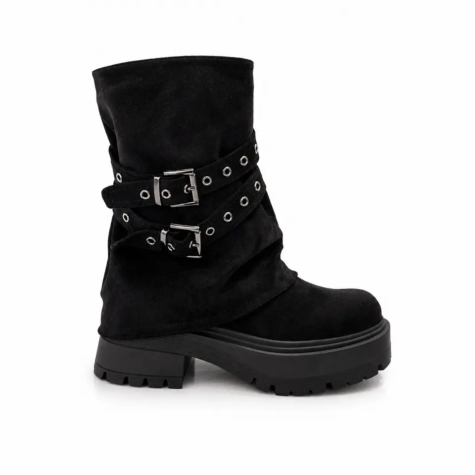 BOTIN MUJER MF NEGRO POL 2H 1