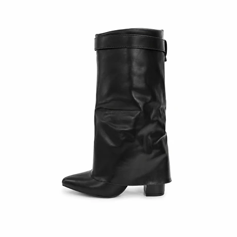 BOTA MUJER PU NEGRO POL CORTA 