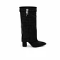BOTA MUJER MF NEGRO BRILLO LARGA - Miniatura 3