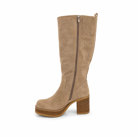 BOTA MUJER MF KHAKY PLATAFORMA
