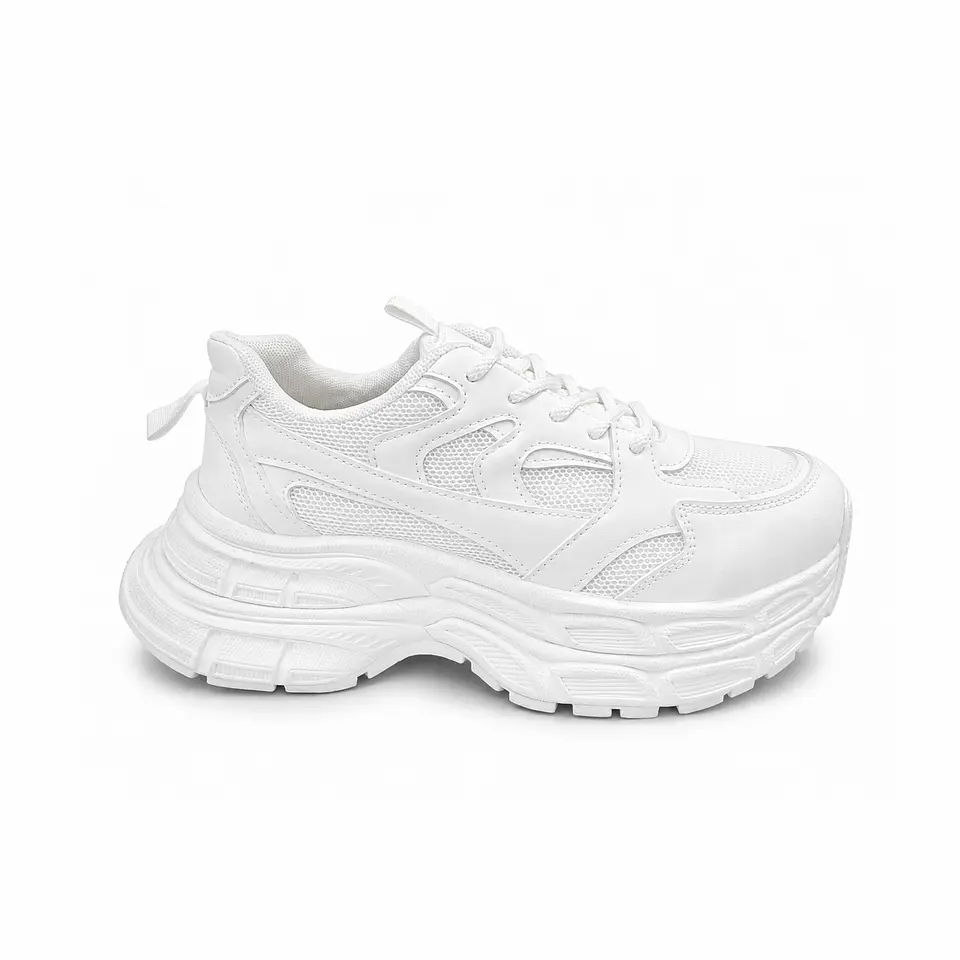 ZAPATILLA MUJER PU BLANCO CB CORDONES 3
