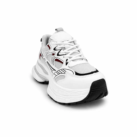ZAPATILLA MUJER PU BCO NEGRO CB