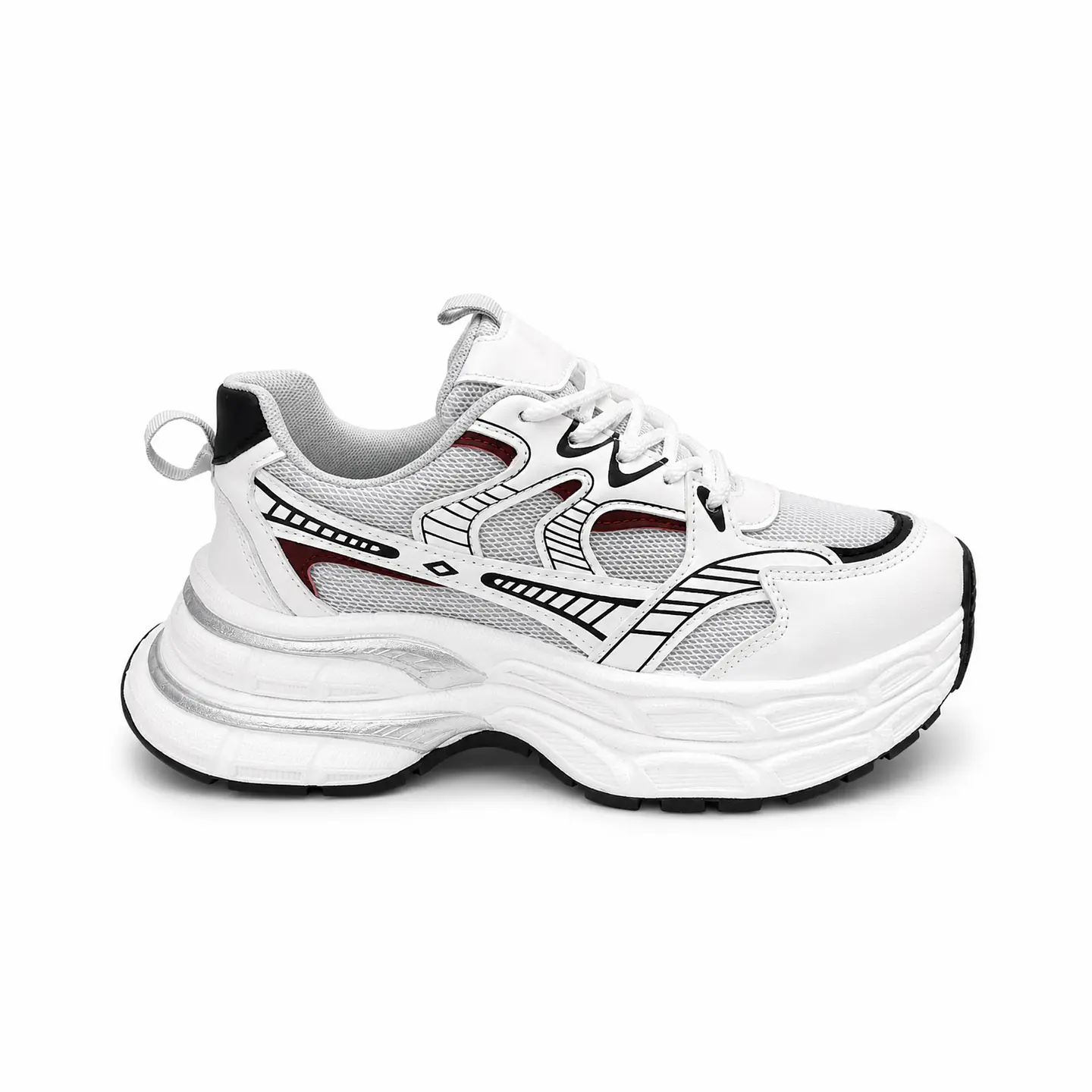 ZAPATILLA MUJER PU BCO NEGRO CB 1