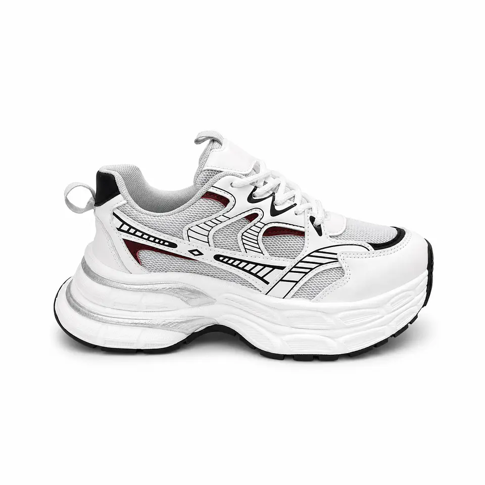 ZAPATILLA MUJER PU BCO NEGRO CB 1