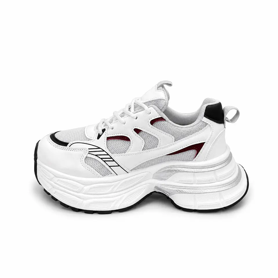 ZAPATILLA MUJER PU BCO NEGRO CB 3
