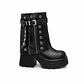 BOTIN MUJER PU NEGRO POL HEB - Miniatura 1