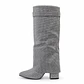 BOTA MUJER MF PLATA POL BRILLO LARGA - Miniatura 2