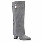 BOTA MUJER MF PLATA POL BRILLO LARGA - Miniatura 1