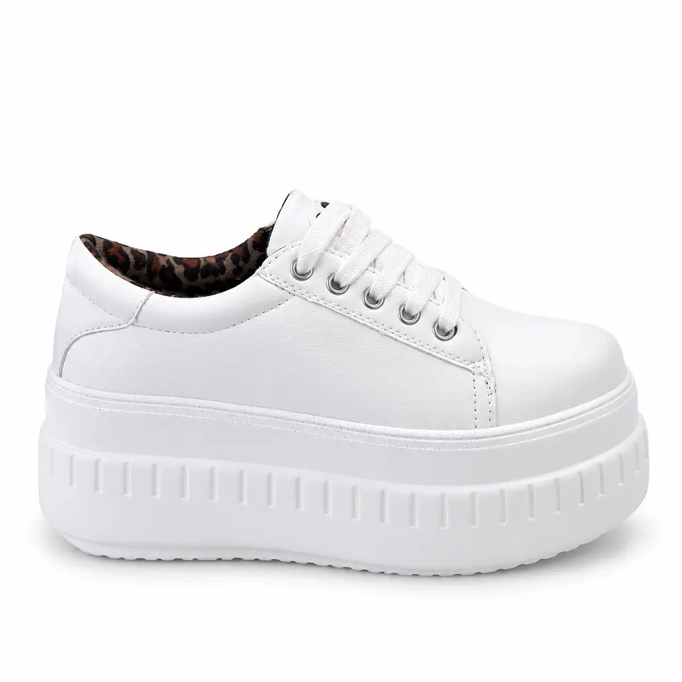 ZAPA MUJER PU BLANCO CORDON 1