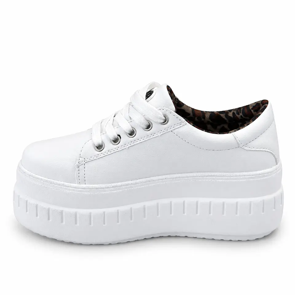 ZAPA MUJER PU BLANCO CORDON 3
