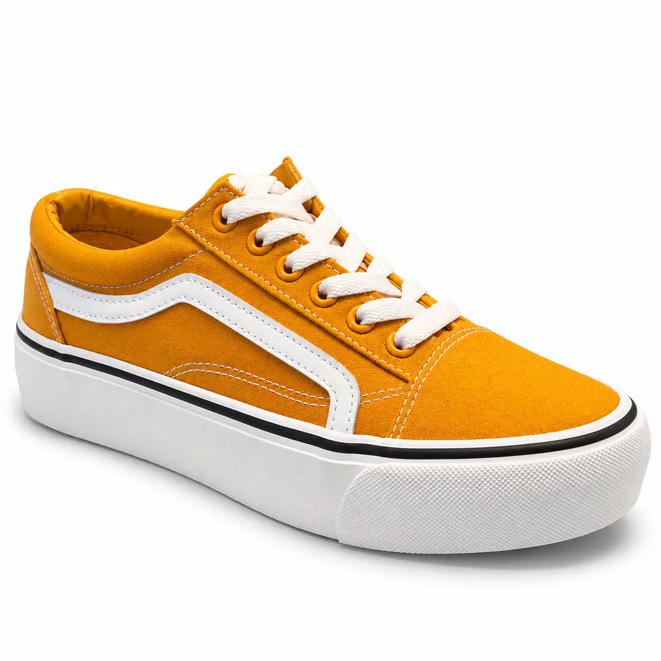 ZAPA MUJER LONA AMARILLO 2