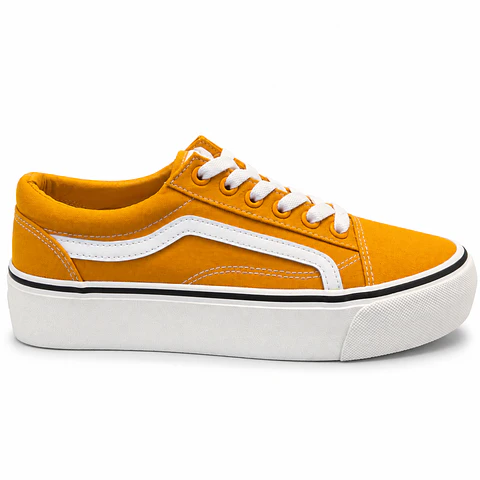 ZAPA MUJER LONA AMARILLO
