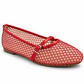 BALLERINA MUJER PU ROJO MALLA - Miniatura 2