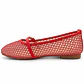 BALLERINA MUJER PU ROJO MALLA - Miniatura 3