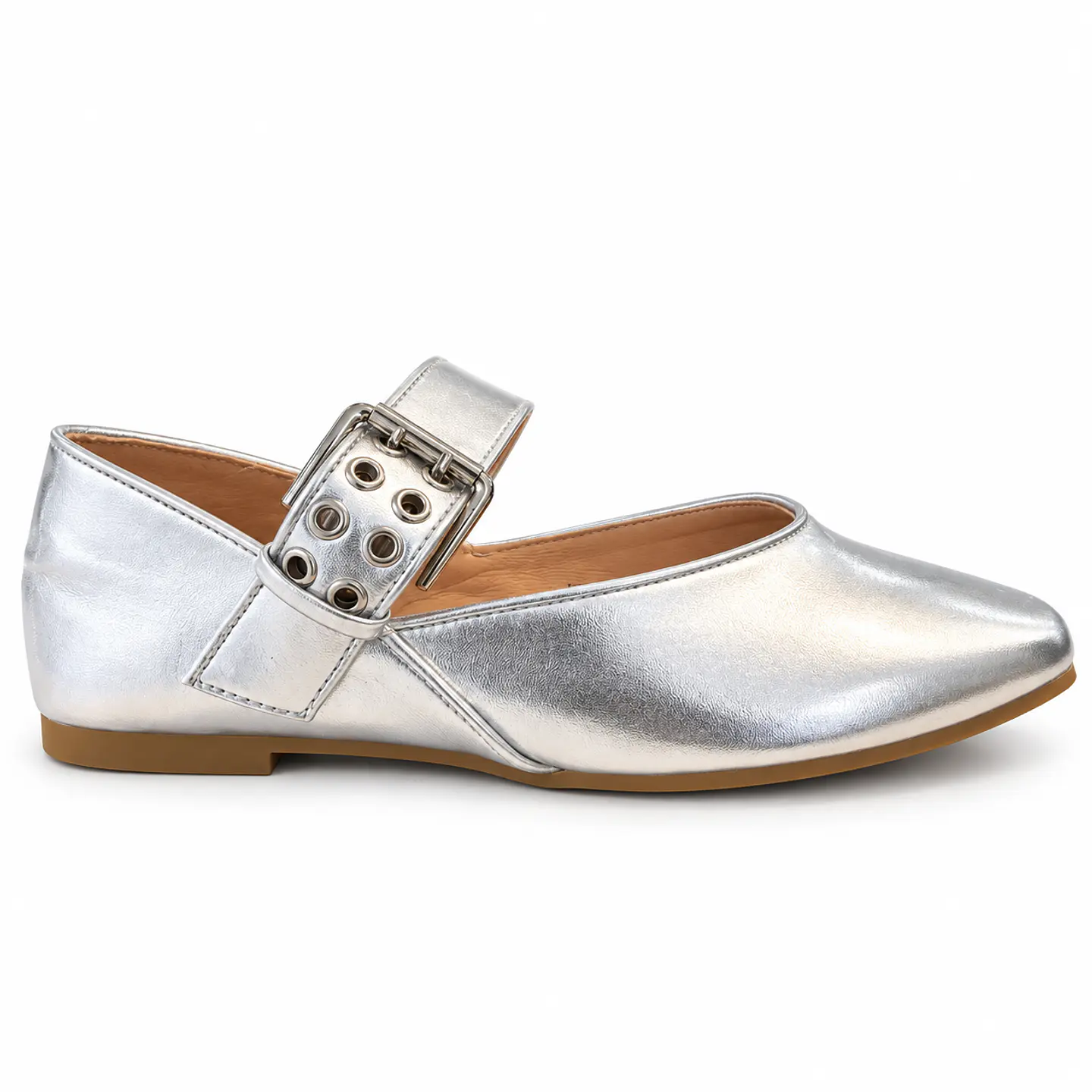 BALLERINA MUJER PU PLATA H 1