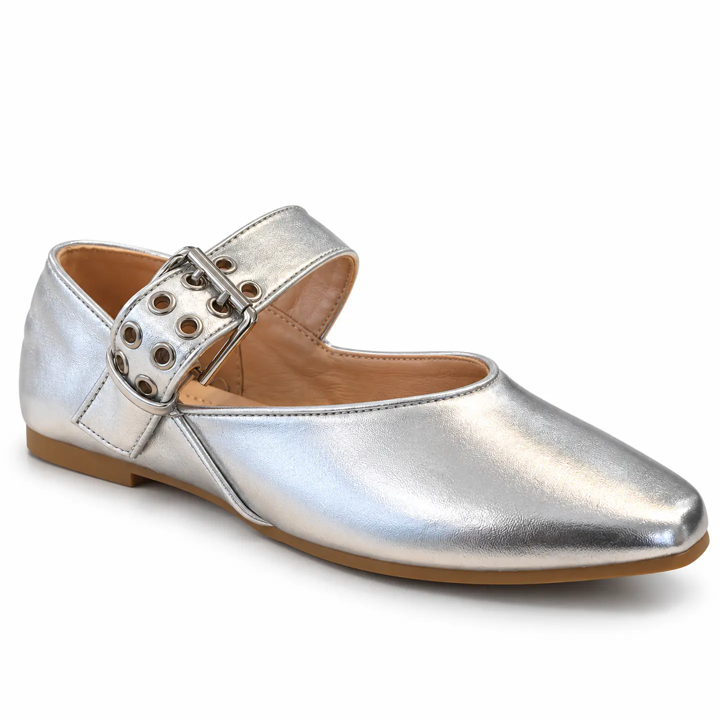 BALLERINA MUJER PU PLATA H 2