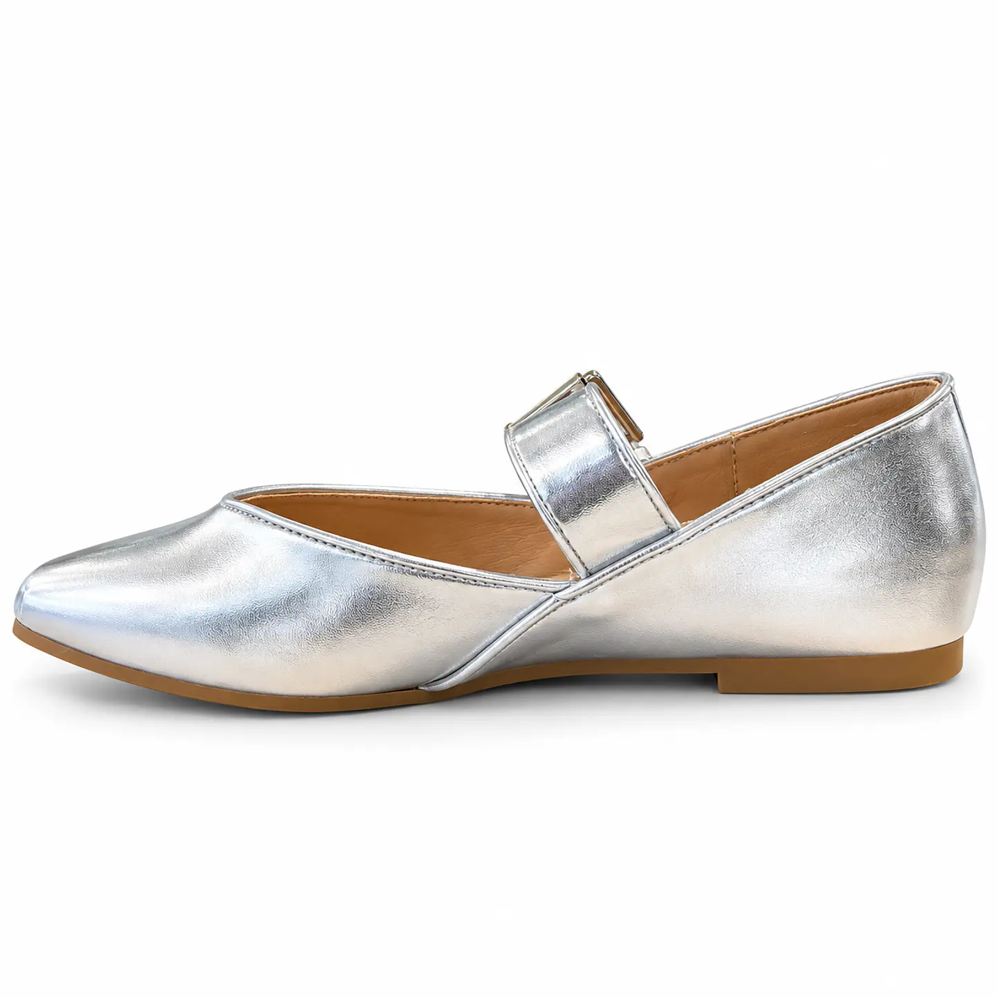 BALLERINA MUJER PU PLATA H 3