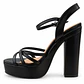 CHALA MUJER PU NEGRO TIRAS - Miniatura 3