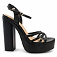 CHALA MUJER PU NEGRO TIRAS - Miniatura 1