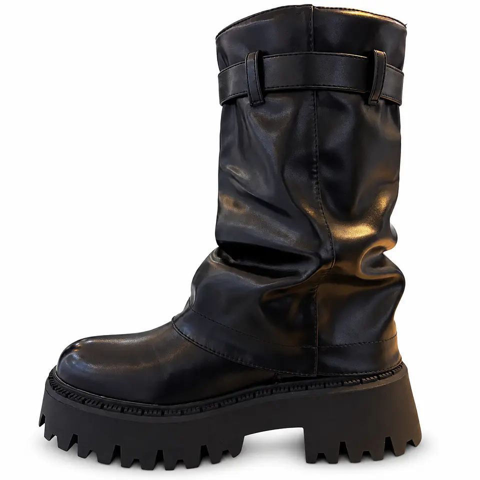 BOTIN MUJER PU NEGRO POL HEBI 3