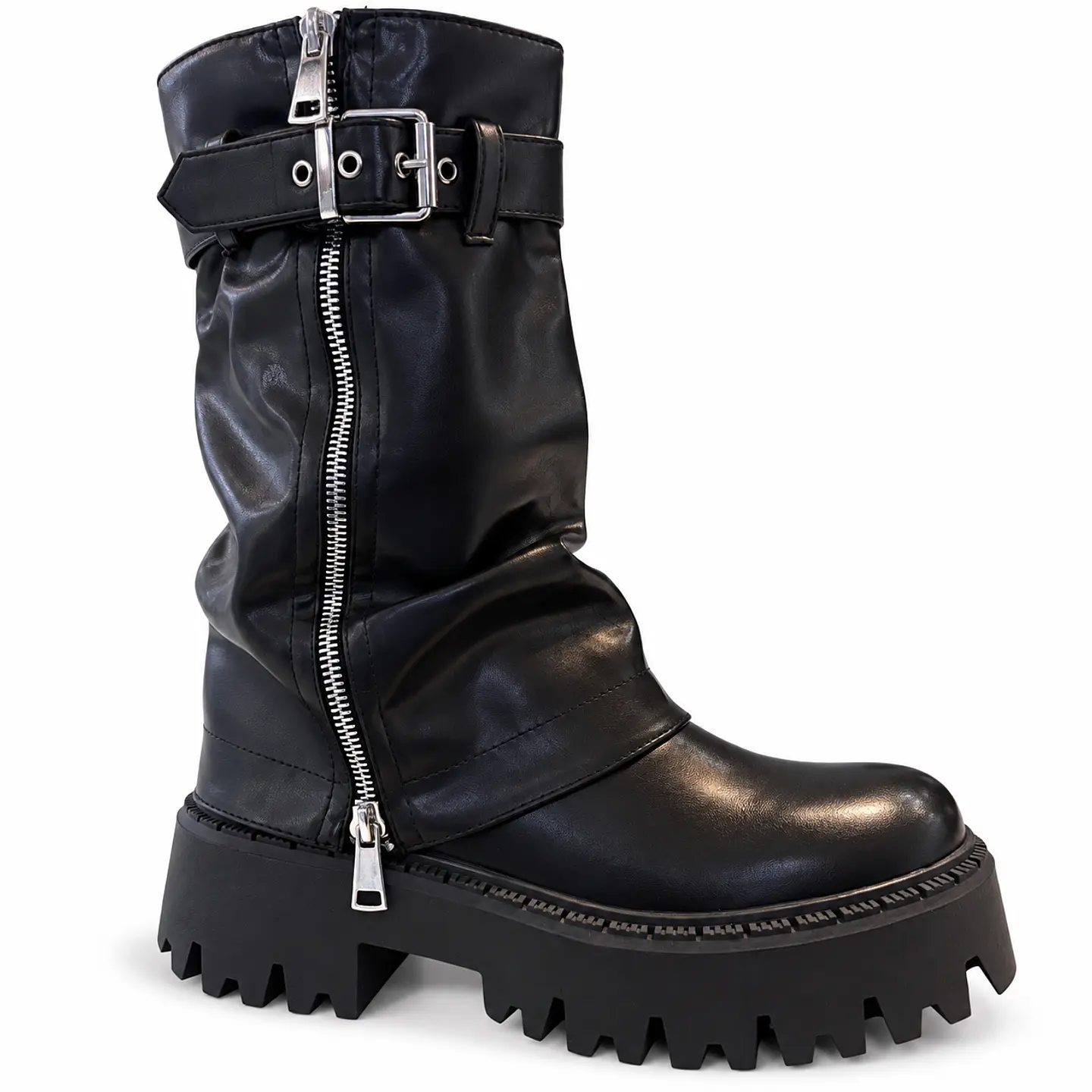 BOTIN MUJER PU NEGRO POL HEBI 2