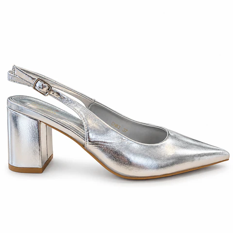 TACO MUJER PU PLATA