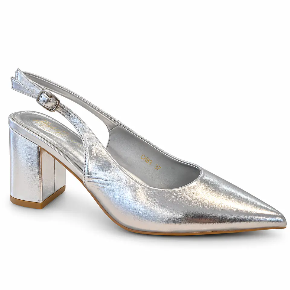 TACO MUJER PU PLATA 2