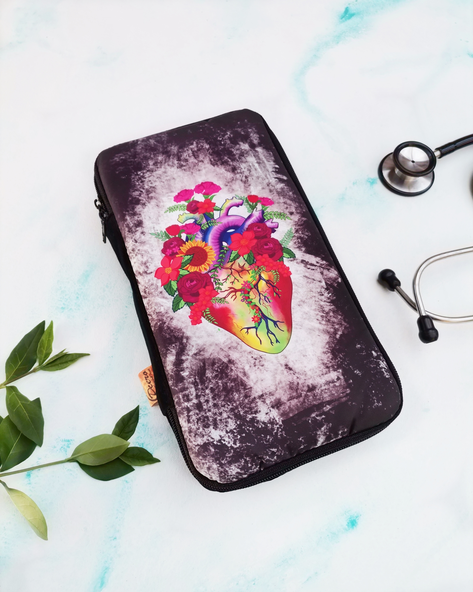 Funda Fonendo Corazón negro