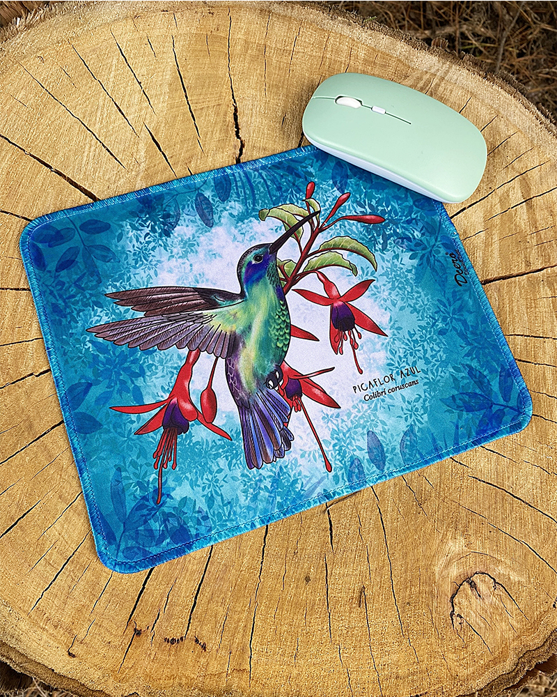 Mousepad Picaflor azul
