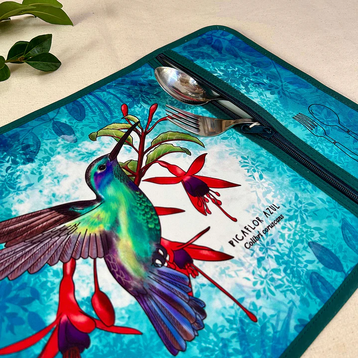 Individual Porta servicio Picaflor azul 2