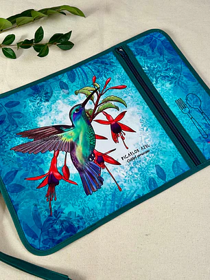 Individual Porta servicio Picaflor azul