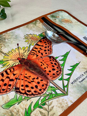 Individual Porta servicio Mariposita pintada