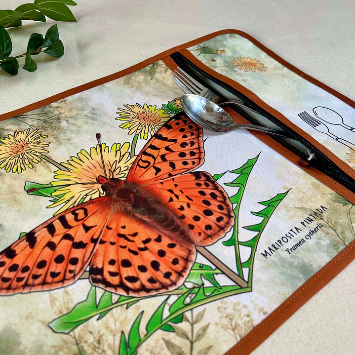 Individual Porta servicio Mariposita pintada 2